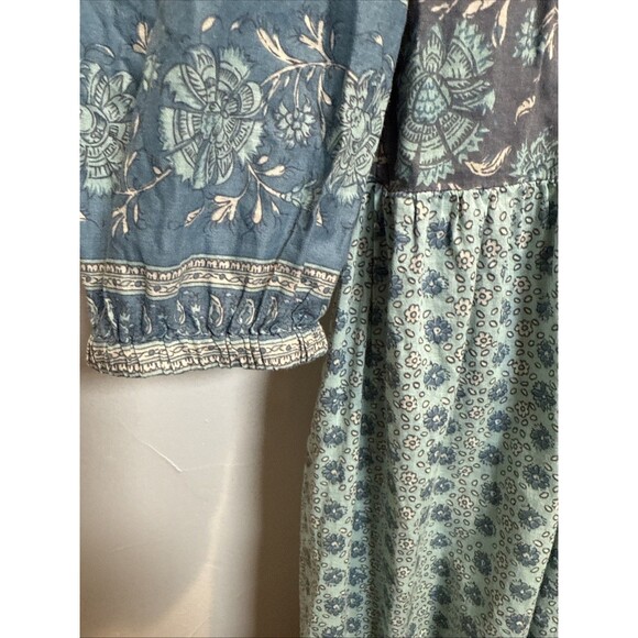 American Eagle Maxi Dress Blue Floral Tiered Women's Size XS - Picture 4 of 15